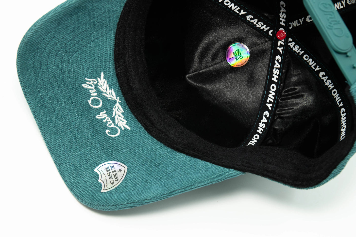 CASH ONLY CHAMPAGNE AND CANNABIS TEAL